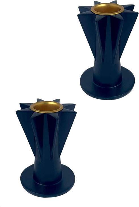 Akilik Black Candlestick Holder Resin, Set of 2 Taper Candle Holder for Dinning, Home Decor, Party, Candle Holders for Candlesticks