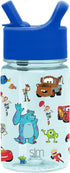 Simple Modern Disney Kids Water Bottle Plastic BPA-Free Tritan Cup with Leak Proof Straw Lid |Reusable and Durable for Toddlers, Boys, Girls | Summit Collection | 12oz, Pixar Pals