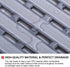 KMAT Shower Mat Non Slip Bathtub Mats Bath Mats for Shower Tub with Suction Cups and Drain Holes,Bathmat Bath Tub Mat (BPA, Latex, Phthalate Free)-Grey