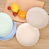 8.8 Inches Unbreakable Wheat Straw Plates - Reusable Plate Sets of 4 for Kitchen Dinner lunch Dishes - Dishwasher & Microwave Safe - Healthy for Kids Children & Adult, BPA Free & Eco-Friendly (Beige)