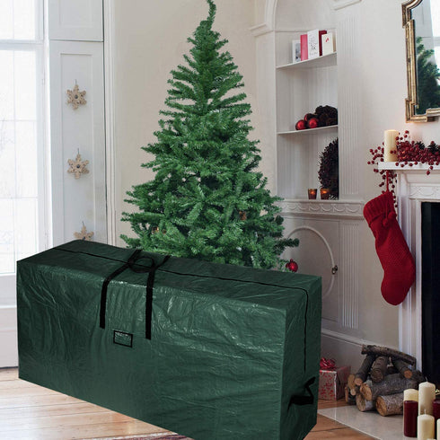 BOTINDO Christmas Tree Storage Bag, Large Zippered Xmas Tree Bag with 2 Reinforced Handles, Un-Assembled Artificial Christmas Tree
