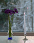 Hyoola Tall Taper Candles - 10 Inch Silver Grey Unscented Dripless Taper Candles - 8 Hour Burn Time - 12 Pack