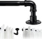 SOUMNS Industrial Curtain Rods, Rustic Pipe Curtain Rods for Windows 32 to 45 inch, 1 Inch Diameter Adjustable Telescoping Wrap Around Curtain Rod Set for Wall and Ceiling, Indoor&Outdoor, Black
