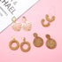 LANTAI 16 Pairs Behemian Acrylic Earrings Rattan Earrings Resin Earrings for Women Girls Leaf Dangle Earrings Mottled Hoop Earrings Gifts Jewelry