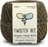 Twisted Bee 100% Organic Hemp Wick with Natural Beeswax Coating, (200ft x Standard Size)
