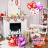 40 Pieces Heart Shaped Valentines Balloons Purple, Red and White Foil Heart Balloons Valentine Foil Balloons for Heart Birthday Party Supplies, Valentine, Birthday, Wedding, Bachelorette Bridal Party