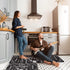 HYDLUB Black Kitchen Rugs and Mats Cushioned 18" x 29"+18" x 47" Anti Fatigue Set Farmhouse Kitchen Rug Runner Comfort PVC Leather Heavy Duty Standing Mats Waterproof Non Slip Kitchen Floor Mat