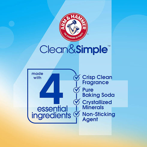 Arm & Hammer Clean & Simple In-wash Scent Booster - Crisp Clean, 18oz (Pack of 4)