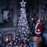 344 LED Star String Lights Fairy Christmas - Waterfall 13ft 3 x Large D Battery Operated Outdoor & Indoor Waterproof 8 Modes & Timer Remote for Christmas Tree Topper, Holiday Decorations (Cool White)