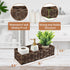 Back of Toilet Basket Toilet Tank Tray Toilet Tank Basket with 3 Section, Basket Organizer for Bathroom,Decorative Wicker Baskets for Bathroom Counter