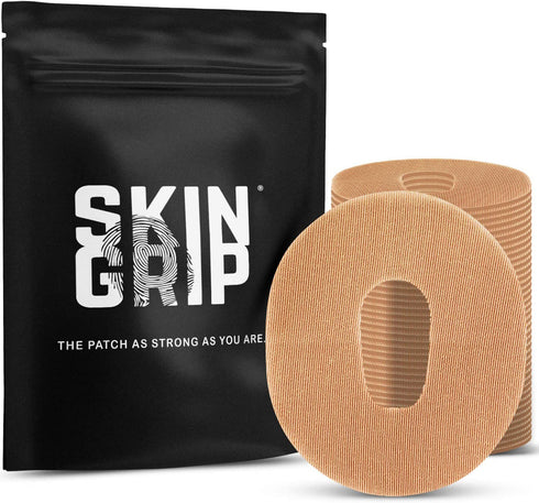 Skin Grip Adhesive Patches for Dexcom G6 CGM (20-Pack), Waterproof & Sweatproof for 10-14 Days, Pre-Cut Adhesive Tape, Continuous Glucose Monitor Protection (Tan)