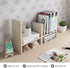 Jerry & Maggie - Desktop Organizer Office Storage Rack Adjustable Wood Display Shelf - Free Style Double H Display - True Natural Stand Shelf - White Wood Tone