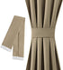 Sun Zero Barrow Energy Efficient Door Panel Curtain with Tie Back, 54" x 72", Taupe