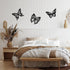3 Pieces Butterfly Metal Wall Decor Black Butterfly Metal Wall Art Nature Butterfly Hanging Wall Decor for Modern Farmhouse Rustic Home Office Living Room Bathroom Bedroom Indoor Outdoor Decor
