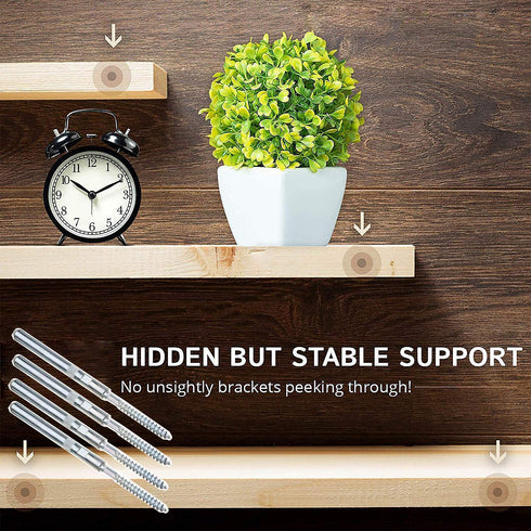 SpzcdZa 4pcs 6-2/5" Floating Shelf Invisible Support Bracket,Hidden Shelf Support Brackets Hardened Concealed Floating Shelf Blind Wall Shelf Floating Shelf Metal Brackets
