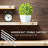 SpzcdZa 4pcs 6-2/5" Floating Shelf Invisible Support Bracket,Hidden Shelf Support Brackets Hardened Concealed Floating Shelf Blind Wall Shelf Floating Shelf Metal Brackets