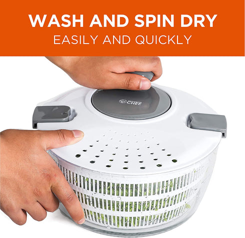 Commercial Chef Salad Spinner BPA Free, Wash and Dry Lettuce and Vegetables