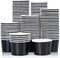 Paper Ice Cream Cups - 50-Count 9-Oz Disposable Dessert Bowls for Hot or Cold Food, 9-Ounce Party Supplies Treat Cups for Sundae, Frozen Yogurt, Soup, Black