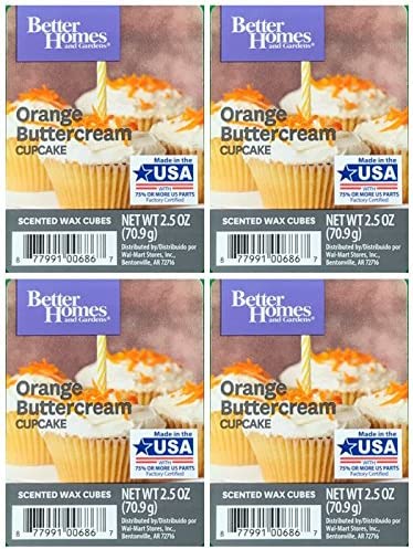 Better Homes and Gardens Orange Buttercream Cupcake Wax Cubes - 4-Pack