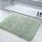 Yimobra Plush Thick and Soft Cut Pile Bathroom Mats, Super Shaggy Comfortable Quick Water Absorbing Non Slip Bath Rugs, Ultra Plush Thick with Machine Washable Bath Mat Light Green