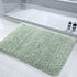Yimobra Plush Thick and Soft Cut Pile Bathroom Mats, Super Shaggy Comfortable Quick Water Absorbing Non Slip Bath Rugs, Ultra Plush Thick with Machine Washable Bath Mat Light Green
