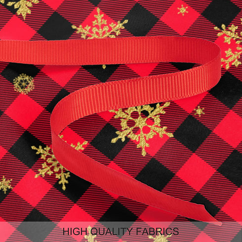 Christmas Tree Skirt Red Buffalo Plaid Xmas Tree Skirt wirh Red Truck for Merry Christmas Xmas Holiday Party Decorations 48 Inch