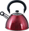 Mr. Coffee Morbern 1.8 Quart Stainless Steel Whistling Tea Kettle, Red