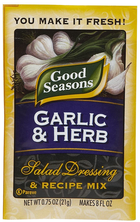 Good Seasons Garlic & Herb Dressing & Recipe Seasoning Mix, 0.75 Oz