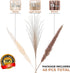 60 Pcs Boho Flowers Faux Pampas Grass Decor- Tall and Fluffy with No Shedding - Artificial Pompass Grass for Home, Wedding, and Table Decor, White, Brown & Reed