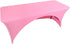 Spandex Fitted Stretch Tablecloth Rectangular Polyester Table Cover for Wedding Banquet Party ( 6 ft. Open Back, Pink )