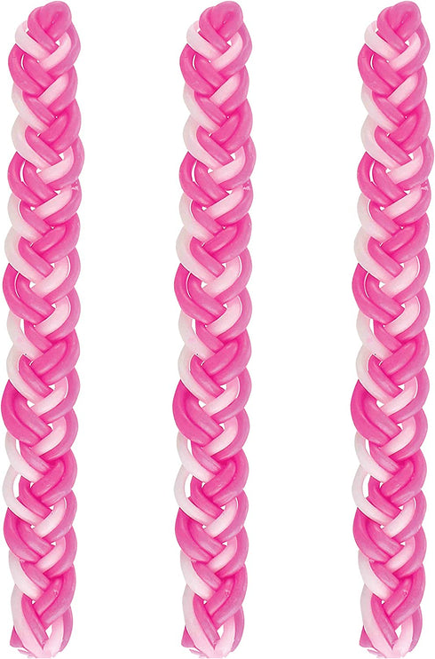 Masoret Pink HAVDALAH Candle: 1 11.8-Inch Braided Multi-Wick Paraffin Candle for Jewish Ceremonies and End of Shabbat