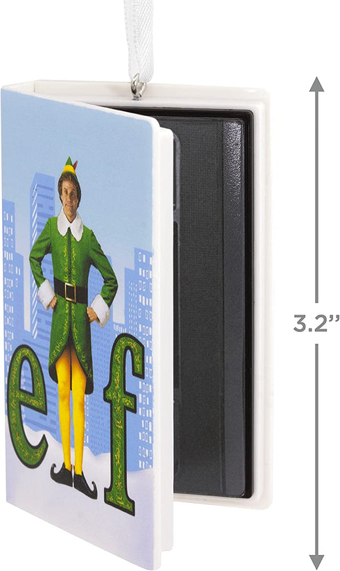 Hallmark Elf Movie Retro Video Cassette Case Christmas Ornament, Buddy The Elf