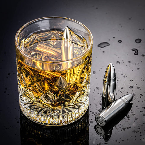 Gifts for Dad, Stainless Steel Whiskey Stone 6XL, Unique Fathers Day Christmas Birthday Stocking Stuffers Gift Ideas for Men Father Him, Chilling Ice Cubes Box Cool Gadgets Boyfriend Husband