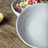 WANYA Set 2 White Ceramic Stoneware Hand-crafted Salad Bowl Set, Hand Made Porcelain, 5 Inch & 6 Inch Set of 2 (1 Pair)