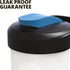 BluePeak Protein Shaker Bottle 28 oz with Dual Mixing Technology, Strong Loop Top, BPA Free, Shaker Balls & Mixing Grids Included - On-The-Go Large Protein Shakers (3 Pack - Yellow, Blue, Black)