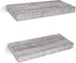 Under.Stated Floating Wall Shelves, 16 Wall Mounted Hanging Shelf Set for Living Room, Office, Kitchen, Bathroom &, Perfect Home Room Wall Decor, Rustic Pattern Designed (Rustic Whitewash 16")