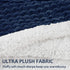 Tirrinia Super Soft Sherpa Throw Blanket Dark Blue Chevron 50" x 60" Reversible Fuzzy Micro Plush All Season Fleece TV Blanket for Bed or Couch