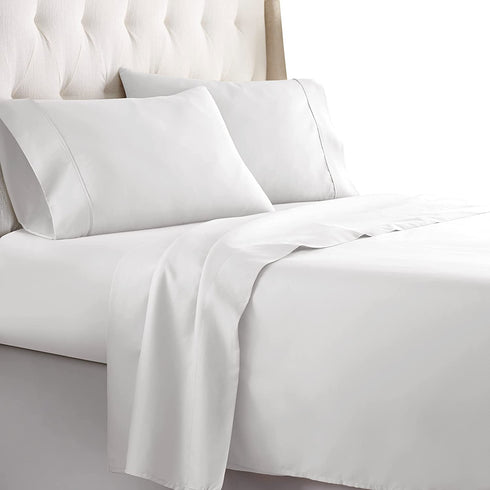 HC Collection Twin Size Sheets Set - Bedding Sheets & Pillowcases w/ 16 inch Deep Pockets - Fade Resistant & Machine Washable - 3 Piece 1800 Series Twin Bed Sheet Sets White