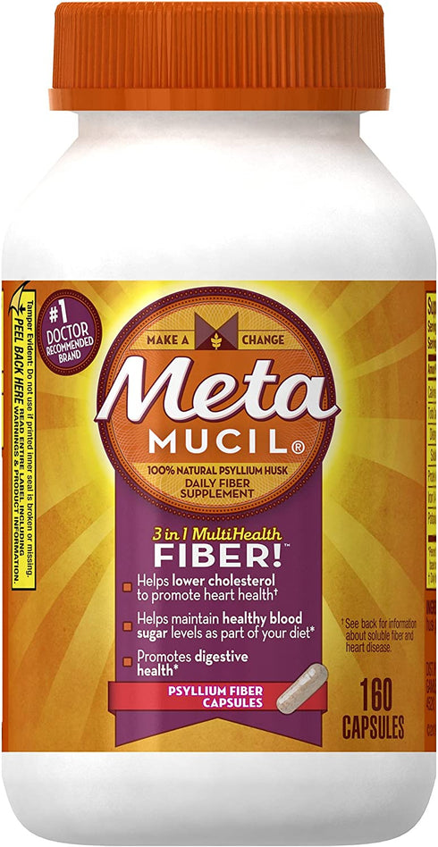 Metamucil Daily Fiber Supplement, 160 Capsules