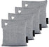 Bamboo Charcoal Air Purifying Bag 4 Pack 200g - Activated Charcoal Bags Odor Absorber and Eliminator - Natural Fresh Home Deodorizer and Air Purifier - Moisture Absorber - Activated Bamboo Freshener for Closet and Pet