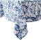 YONGLIU Rectangle Blue and Green Floral/Flower Printed Tablecloth Polyester Washable Indoor Outdoor Spillproof Table Cloth Cover for Dining Room Parties Patio Thanksgiving Birthday ( 55"X55"Square)