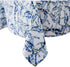 YONGLIU Rectangle Blue and Green Floral/Flower Printed Tablecloth Polyester Washable Indoor Outdoor Spillproof Table Cloth Cover for Dining Room Parties Patio Thanksgiving Birthday ( 55"X55"Square)