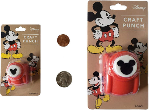 Small and Large Disney Craft Paper Punches of Mickey Mouse Logo (2 Punches) (Japan Import)