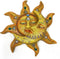 George S. Chen Imports Polyresin Orange Mosaic Face Sun with Yellow Mosaic Moon, 13"