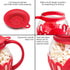 Ecolution Patented Microwave Micro-Pop Popcorn Popper, Borosilicate Glass, 3-in-1 Lid, Dishwasher Safe, BPA Free, 1.5 Quart Snack Size, Red.
