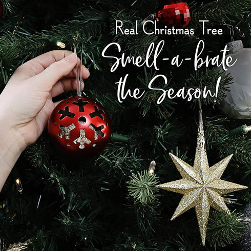 Scentsicles Decorative Christmas Ornament for Christmas Tree Air Freshener with Natural Holiday Scented Paper (O Christmas Tree Holiday Fragrance)