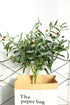 Miracliy 6 PCS Artificial Olive Stems with Fruit Real Touch Artificial Olive Branches Greenery Stems for Vase Home Indoor Outdoor Balcony Decoration