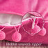 Ashler Throw Pillow Cases with Soft Pom Poms Velvet Plush Vibrant Elegant Cushion Covers, Pack of 2, Pink 26 x 26 inches 66 x 66 cm