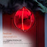 Alpine Corporation Hanging Christmas Ball Ornament with Chasing LED Lights, Plug-in Festive Indoor Holiday D©cor - 13-Inch - Red