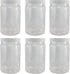 Pinnacle Mercantile Plastic Jars with Screw on Lined Lids 6 Pack 32 ounce Wide Mouth Food Storage Containers